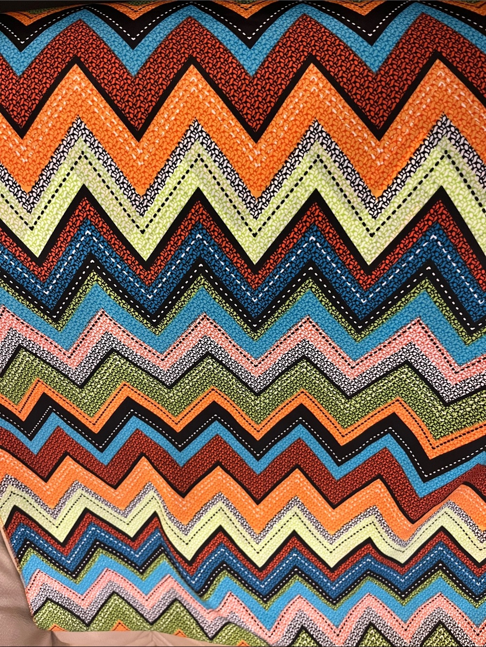 Multicolor Chevron Pattern Infinity Scarf - Picture 2 of 4